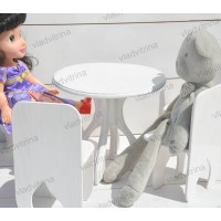 Демонстрационный набор - стол со стульями для кукол