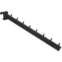 Кронштейн наклонный на овальную трубу 30 х15 мм, 400 мм, 8 штырьков