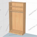 Стеллаж для одежды с полками
