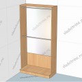 Стеллаж для одежды с стеклянной стенкой