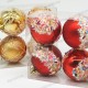 Набор елочных шаров (пластик), 6 штук, диаметр 6 см